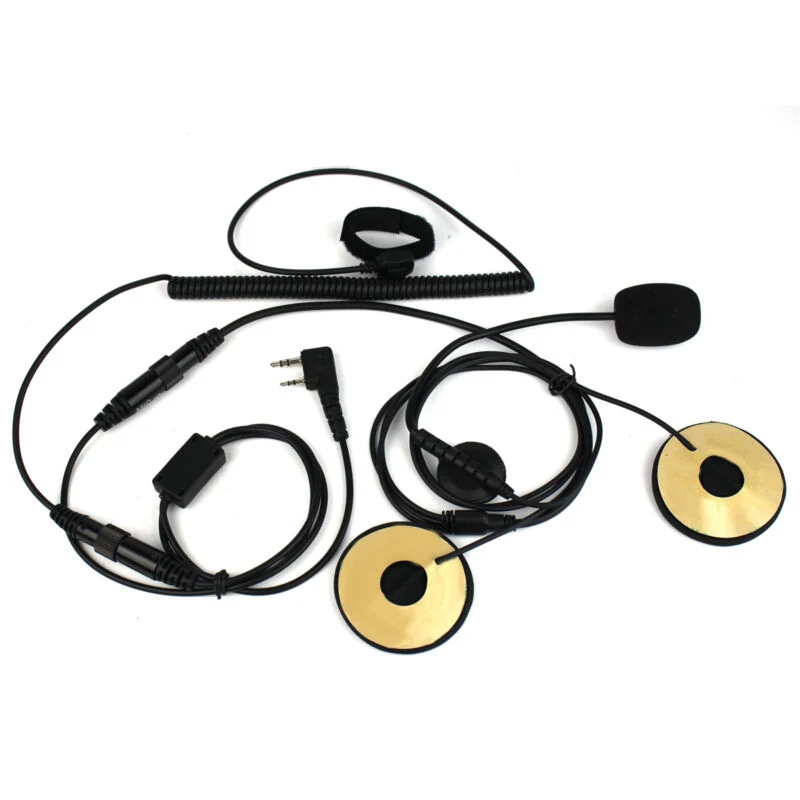 2 Helmet Headset Earpiece For BAOFENG UV5 BF-480 490 Nylon buckle tape For communication Useful Practical