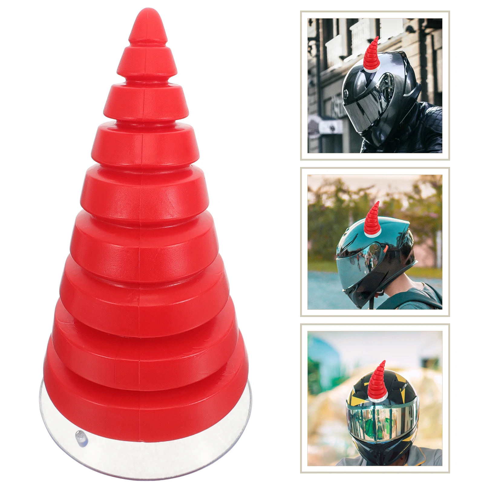 

3D Motorcycle Horns Suction Cup Stylish Reusable Decor For Bike Ski Snowboard Helmets Lightweight Plastic Ornament