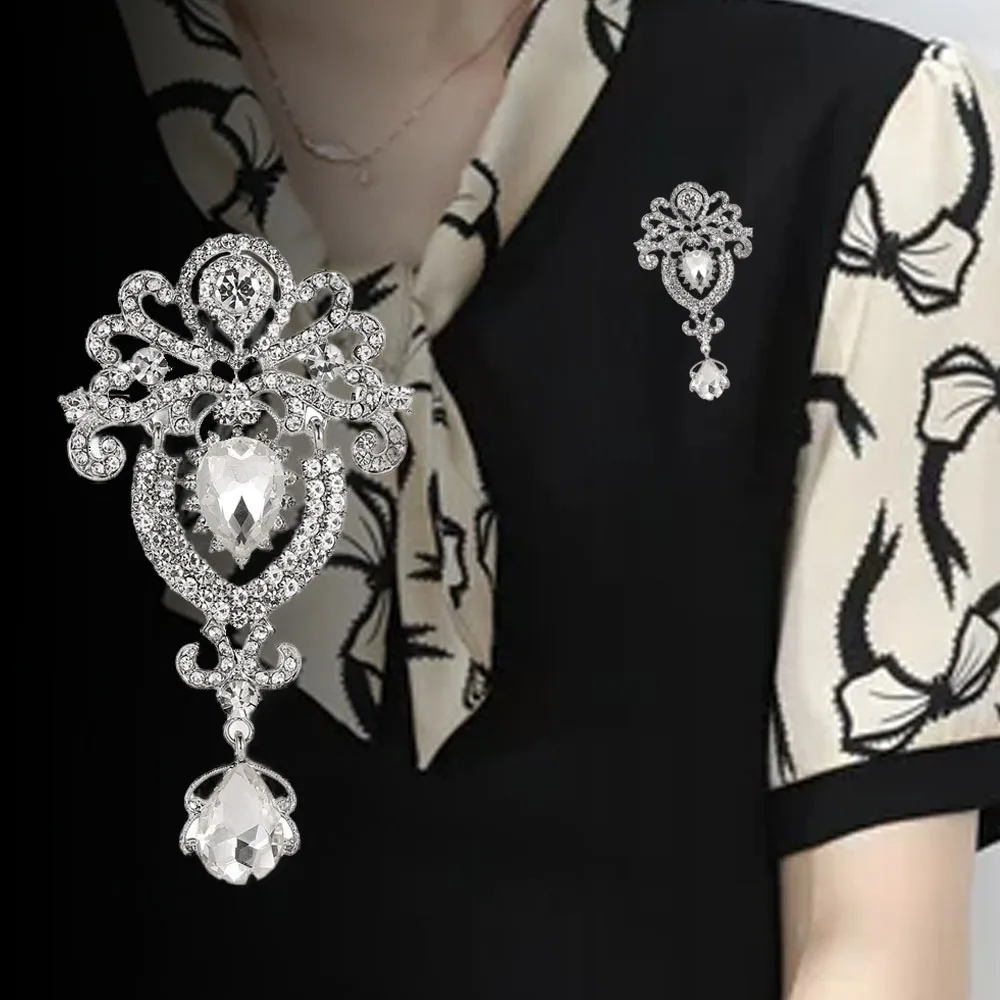 

Super Beautiful Crown Rhinestone Design Brooch, Elegant Women's Clothing Decoration Brooch