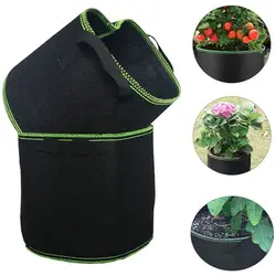 5/7/10 Gallon Felt Plant Grow Bag Vegetable Flower Potato Pot Container Garden Planting Basket Home Seed Farm