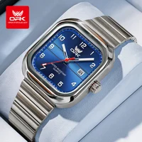 OPK 6040 Reloj con esfera digital Calendario Tendencia de acero inoxidable Relojes para hombres de alta calidad