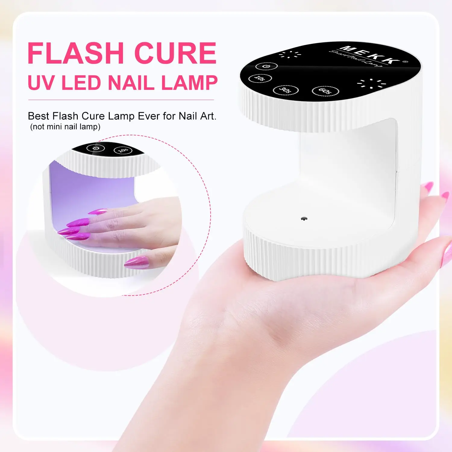 مصباح أظافر CordlMini UV LED بقدرة 24 وات قابل لإعادة الشحن مع تحكم باللمس ومستشعر تلقائي، مصباح جل محمول للمنزل والصالون