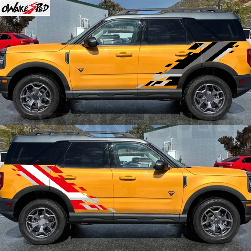 

Car Body Side Sticker Racing Sport Decor Decal Vinyl Decoration For Ford Bronco SUV Hardcore Raptor Auto Tuning Accessories