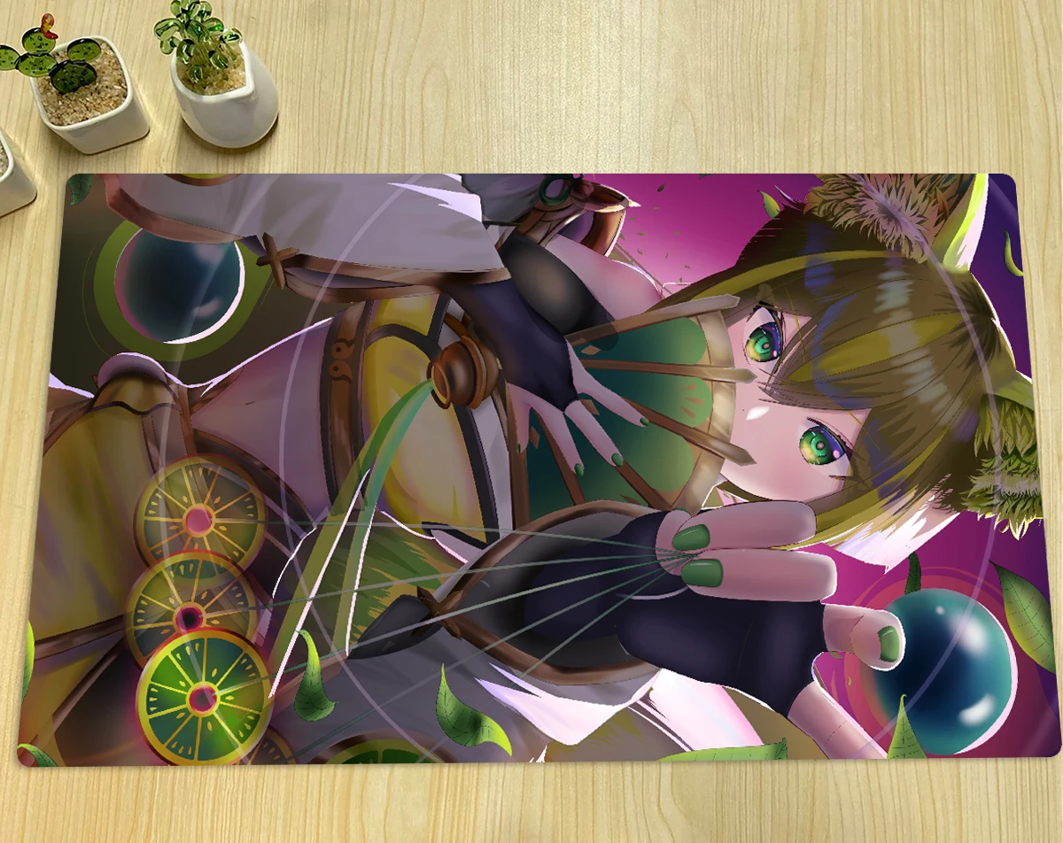 YuGiOh Mat Furi The Orb Mikanko TCG CCG Board Game Mat Trading Card Game Playmat Anime Mouse Pad Rubber Desk Pad Zone & Free Bag