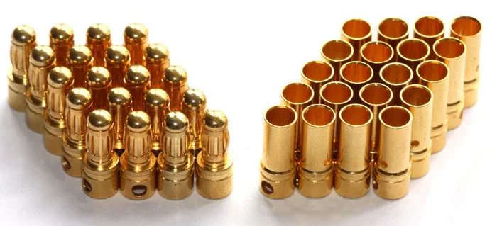 

Banana Plug 20 Pairs 2mm / 3.5mm / 4.0mm Gold-plated Banana Plug Motor Electronic Connector