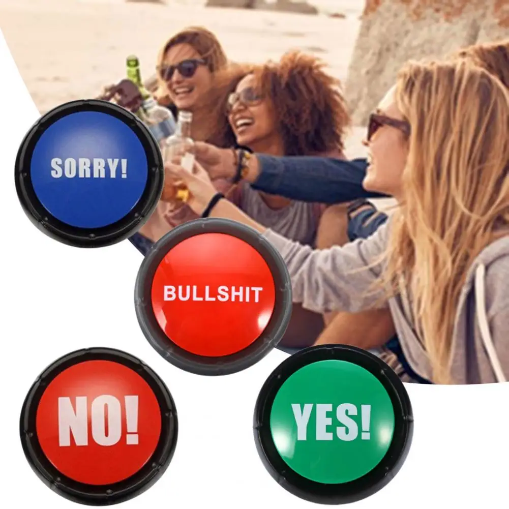 DEVNWIGMO 2 Pièces Bouton Sonore Jouet Table Bouton Plastique Blague Divertissement Mains Enfants Adultes Adapté Réunion Entreprise Bureau Maison