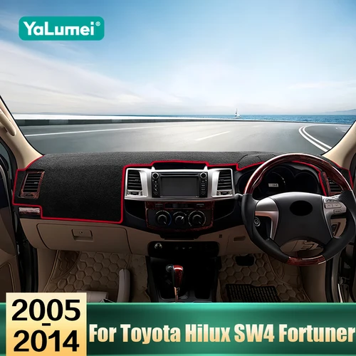 Imagen 1 del producto Para Toyota Hilux SW4 Fortuner AN10 AN20 AN30 AN50 AN60 2005-2010 2011 2012 1013 2014 tablero de coche cubierta Anti UV alfombrillas parasol