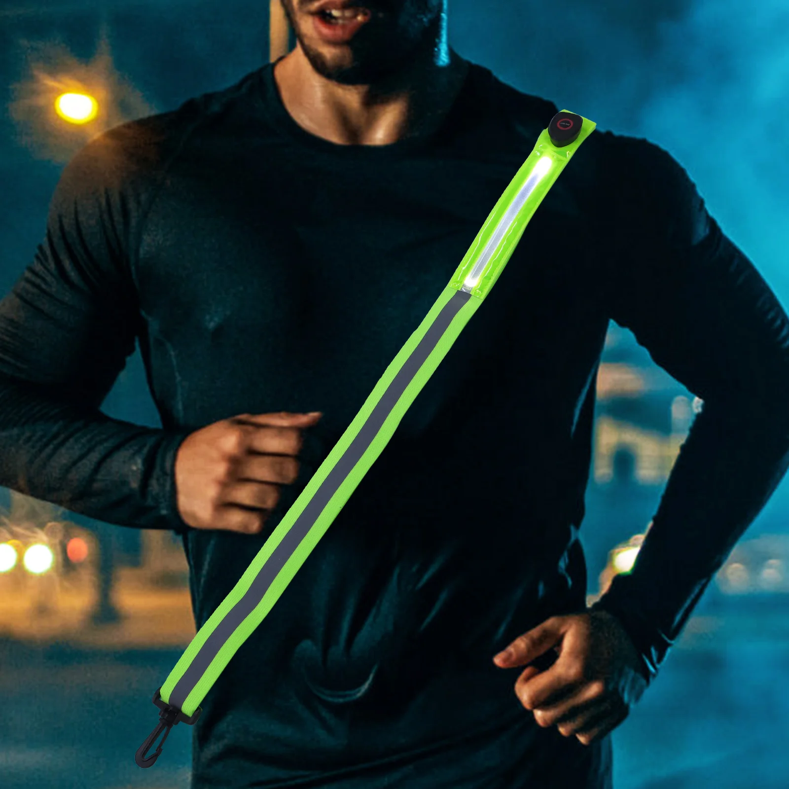 

Reflective Belt High Visibility Safety B for Sports Fitness Night Running Walking Strap Lightweight Fits All Ages Pets Outdoor