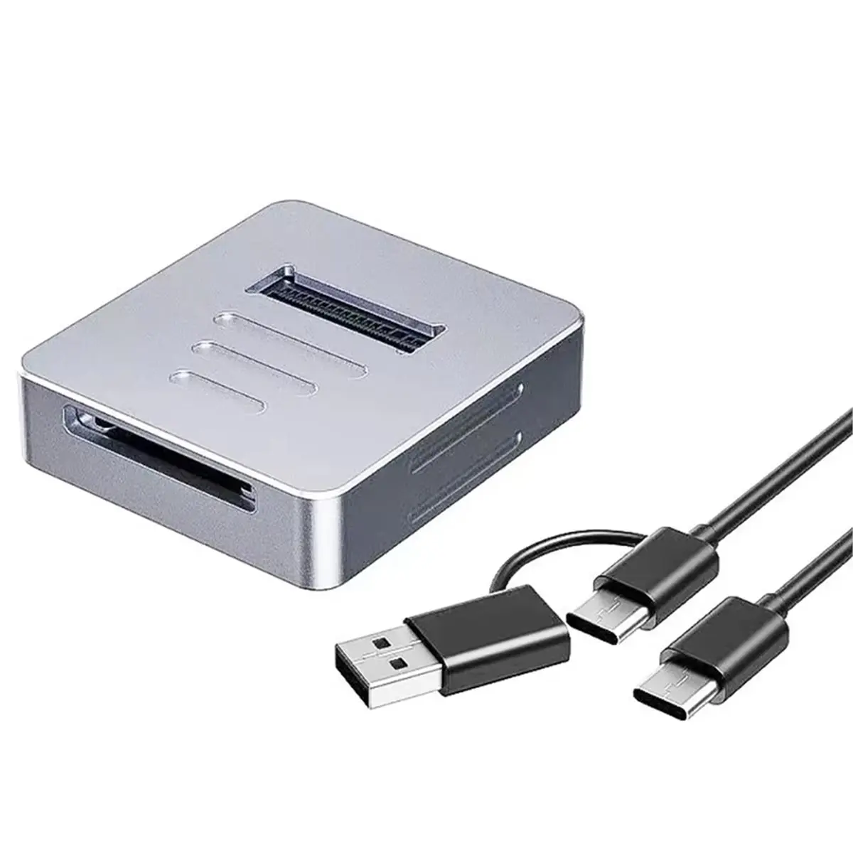A10I 10Gbps M2 NVMe to USB 3.1 Docking SSD Box Adapter M.2 SSD Case for 2230 2242 2280 22110 Enclosure Base SD2.0 Card Reader