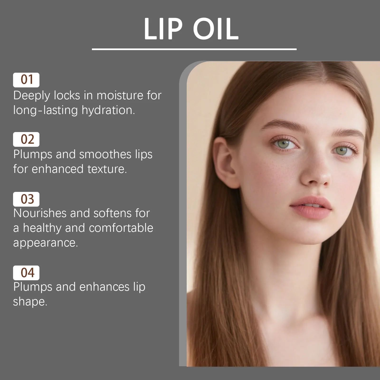 زيت شفاه مرطب طويل الأمد مقاوم للماء، عناية لطيفة، ترطيب وتغذية، شفاه ناعمة وممتلئة، زيت طبيعي للعناية بالشفاه