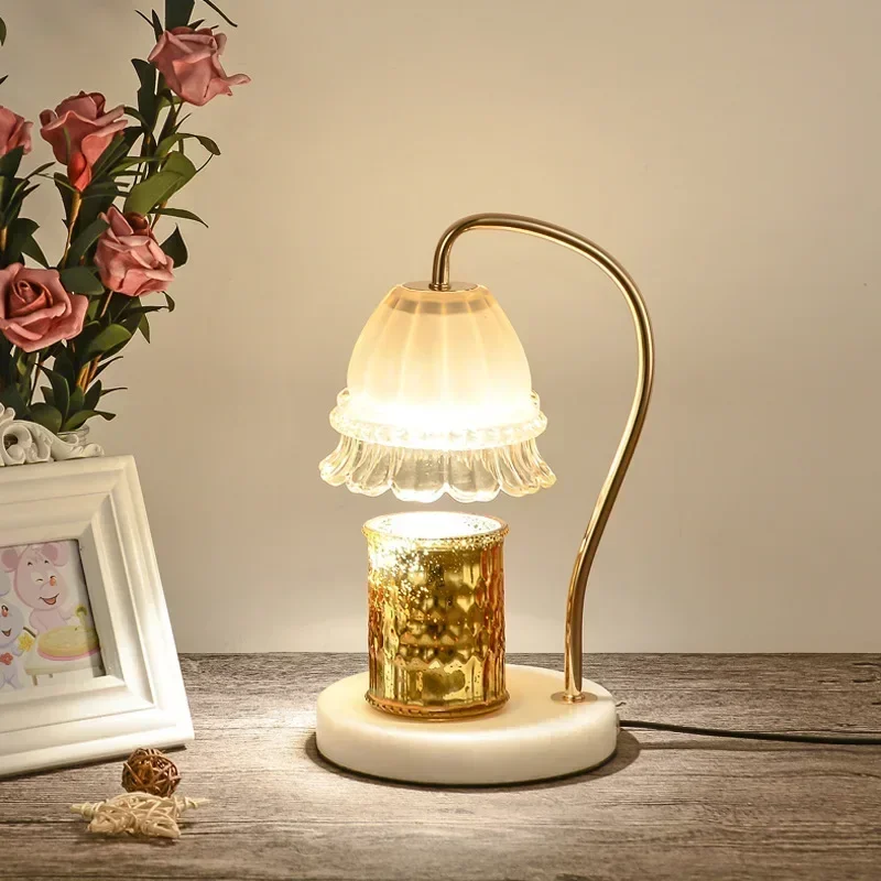 New Bell Flower Aromatherapy Candle Lamp Wax Melting Lamp for Bedroom Decoration with Vintage Scented Molten Lamp Timer Arrivals