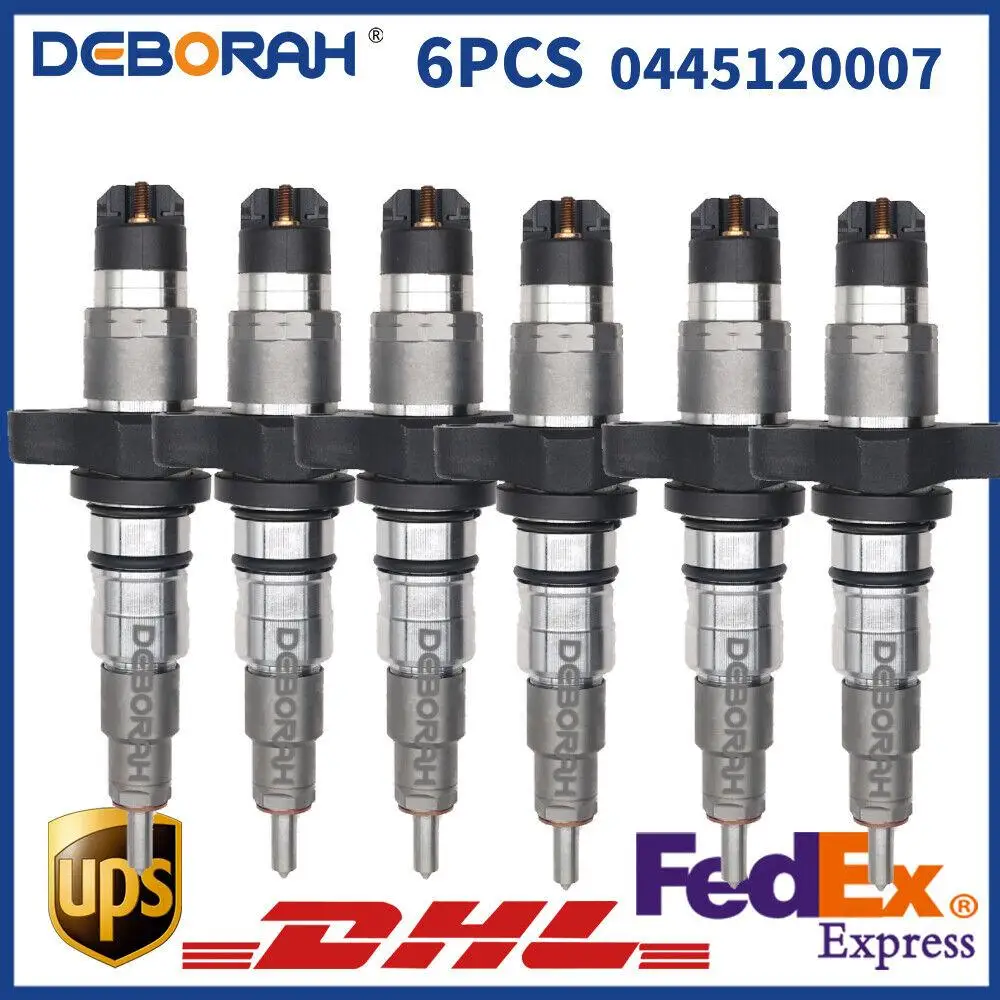 

6X 0445120007 Rail Fuel Injector 0986435508 for Bosch FORD IVECO VW Cummins