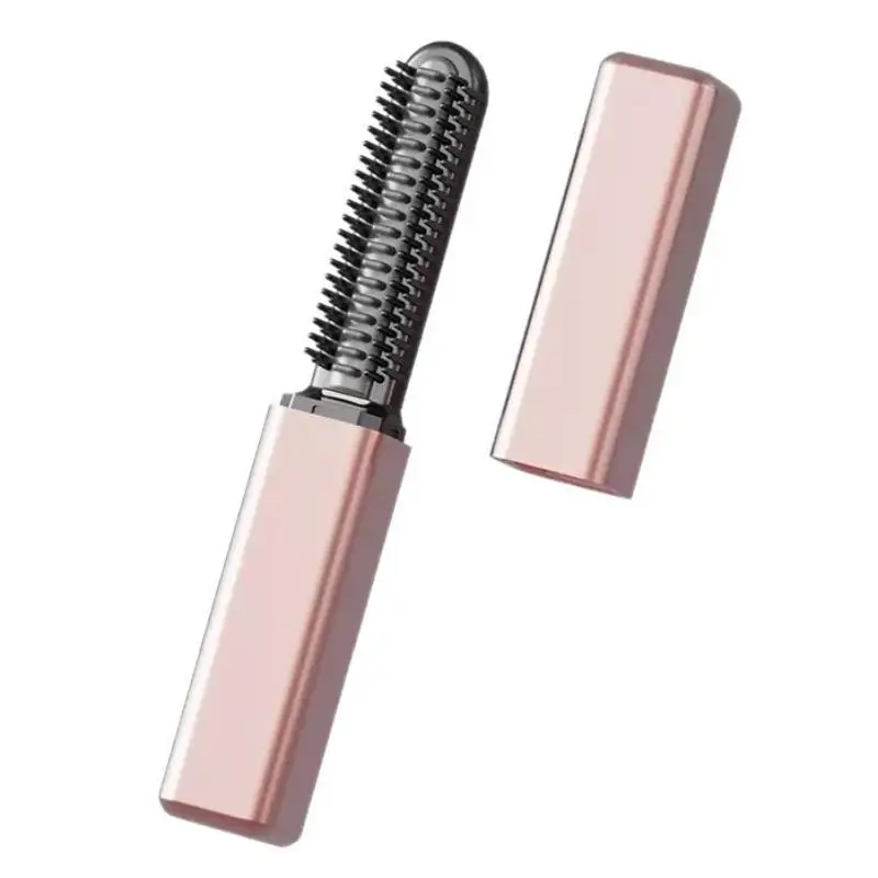 Portable Mini Straight Hair Comb Bangs Comb Wireless Charging Curling Iron Portable Styling Electric Comb Does Not Hurt Hair 1P