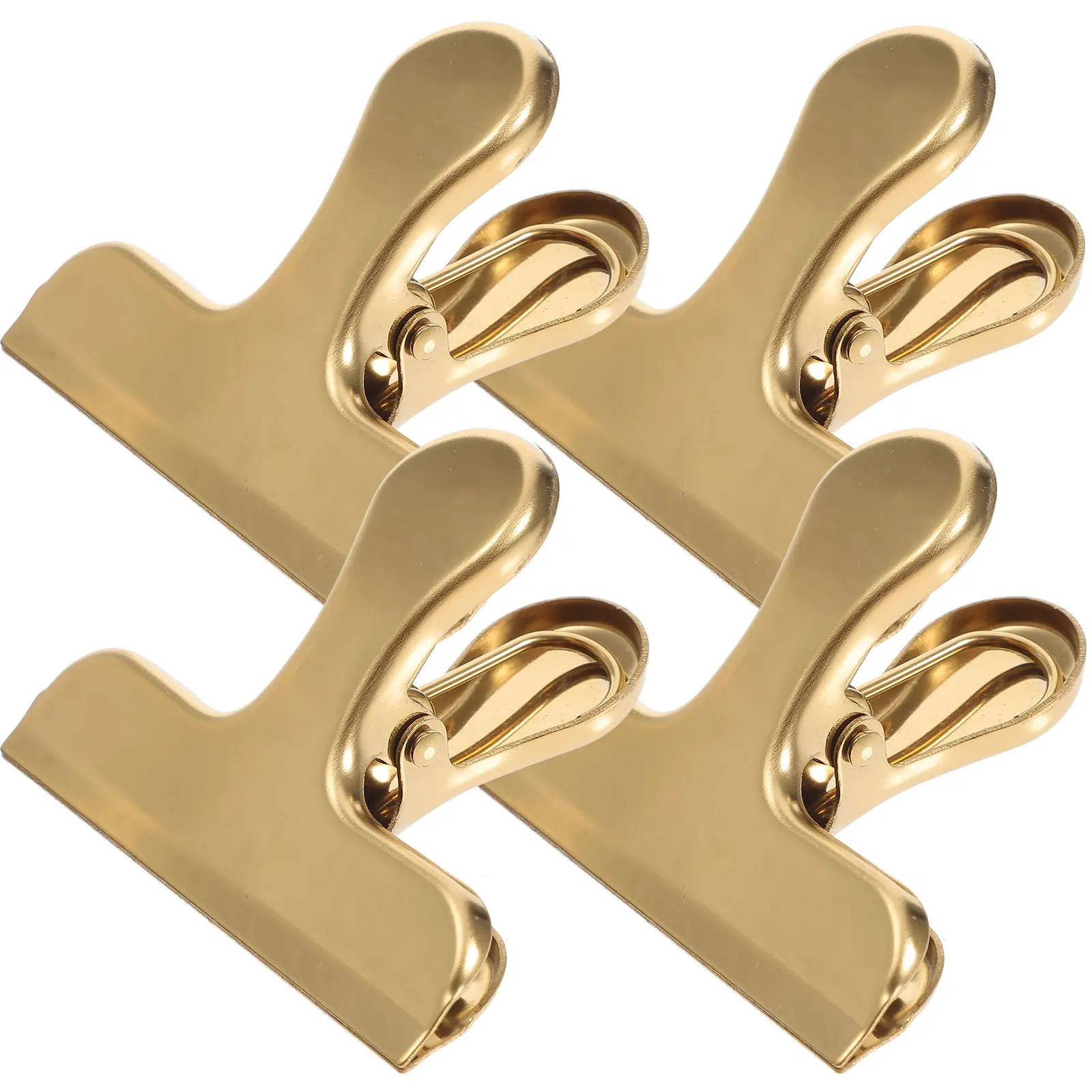

4 Pcs Clips for Food Storage Snack Sealing Bag Rose Gold Dust-proof Vacuum Bags