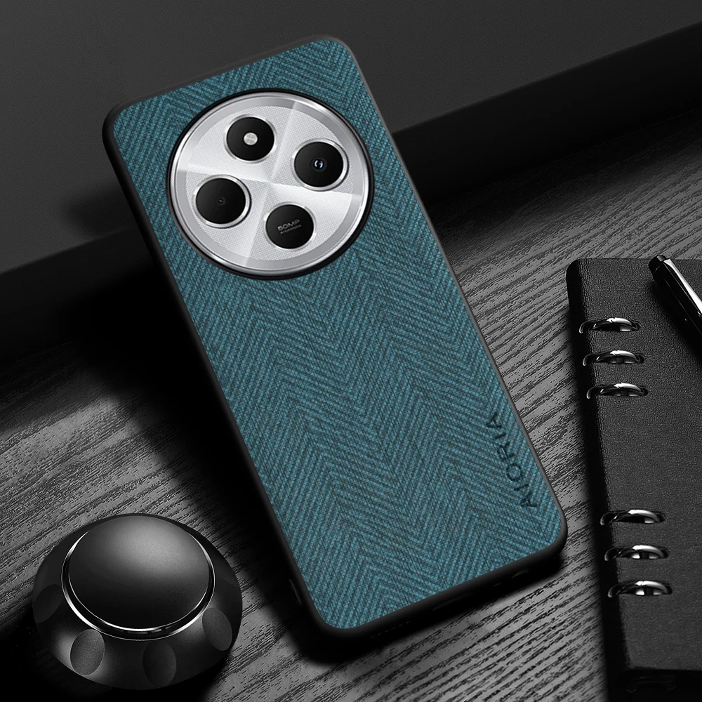 Etui do Xiaomi Redmi 14C 13 12 4G 5G Design Proste, lekkie, trwałe skórzane etui z drewna do Xiaomi Redmi 13C 4G 5G