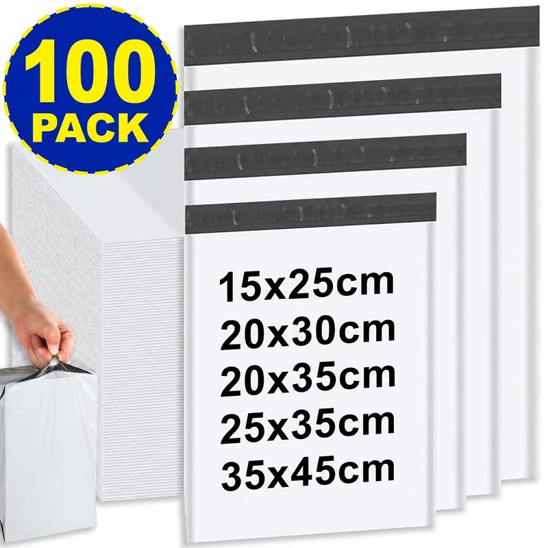 100pc-express-logistics-shipping-bags-opaque-pe-plastic-envelope-storage-white-color-mailing-bags-self-adhesive-seal-courier-bag
