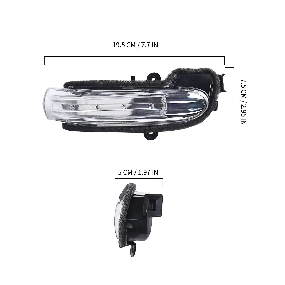 For Mercedes-Benz W203 2004 2005 2006 2007 LED Rear View Mirror Turn Signal Light Door Wing Rearview Rear View Mirror Lamp 12V