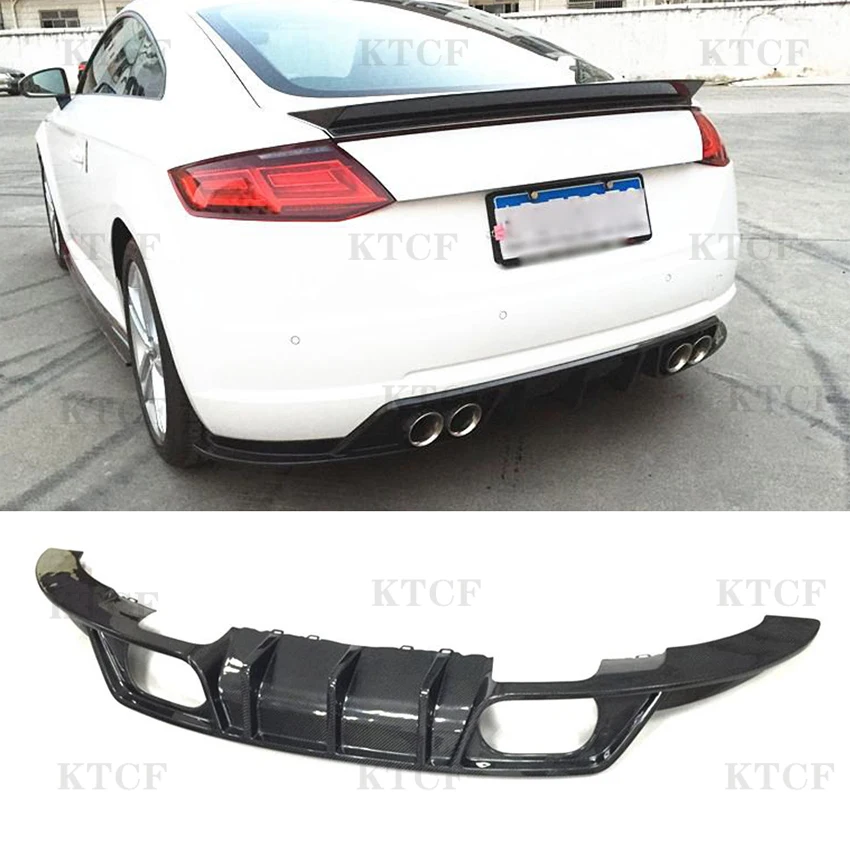 Carbon Fiber Rear Bumper Diffuser Lip Spoiler for Audi TT MK3 Standard 2015 2016 2017 Rear Diffuser