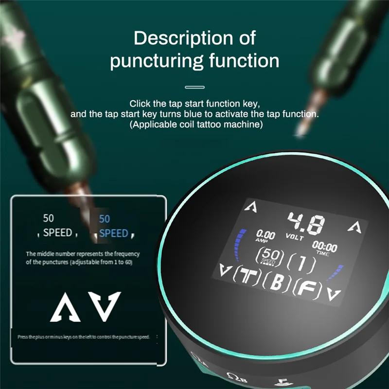 ABIT الوشم إمدادات الطاقة أورورا III الرقمية LED الوشم حزام لفائف مع لفائف و الروتاري الوشم الترباس محول ضبط Fre الولايات المتحدة التوصيل #5