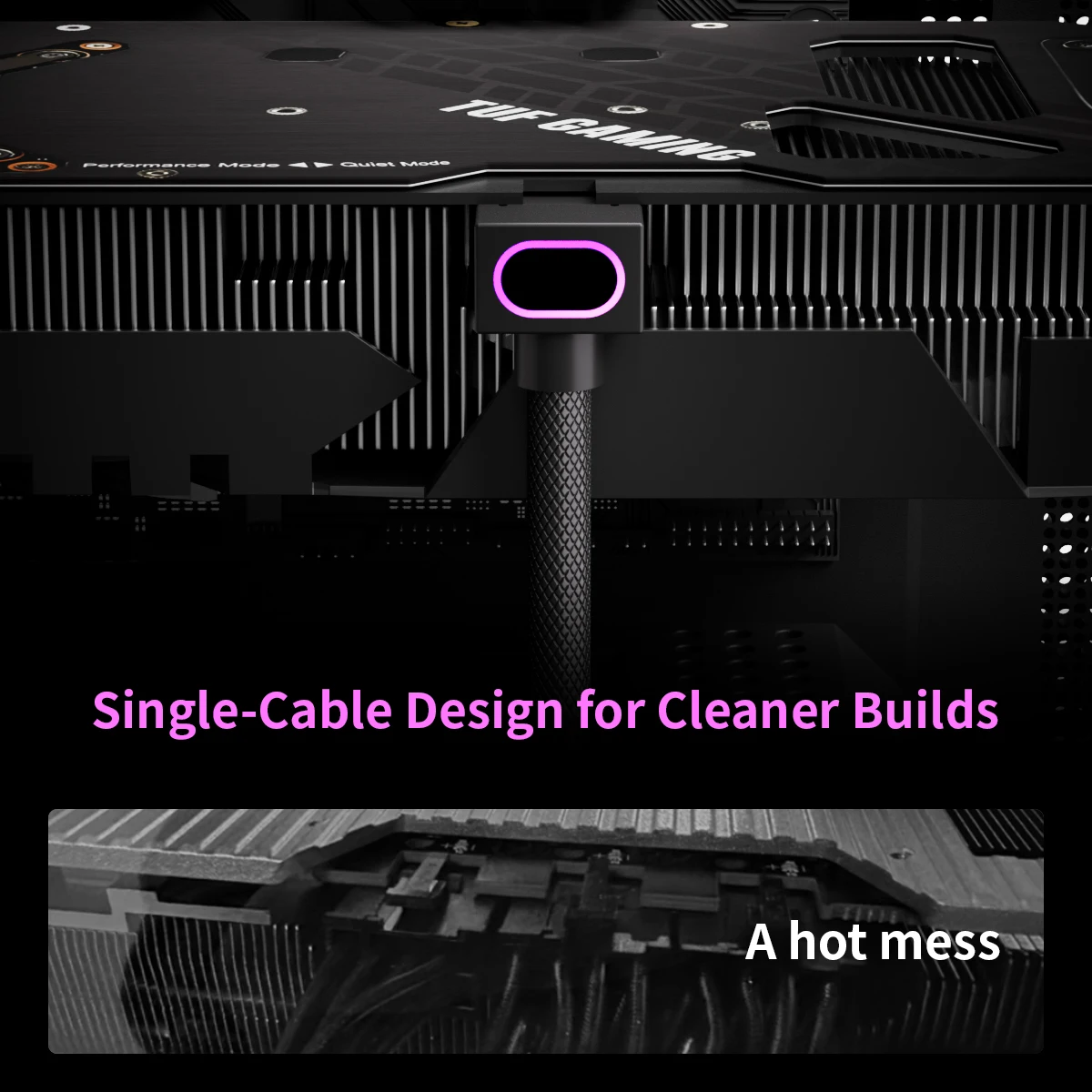 AIJS 8PIN GPU Extension Cable with ARGB Aura Sync, Graphics Card Connection One-Wire Exclusive Design, Computer Power Cables
