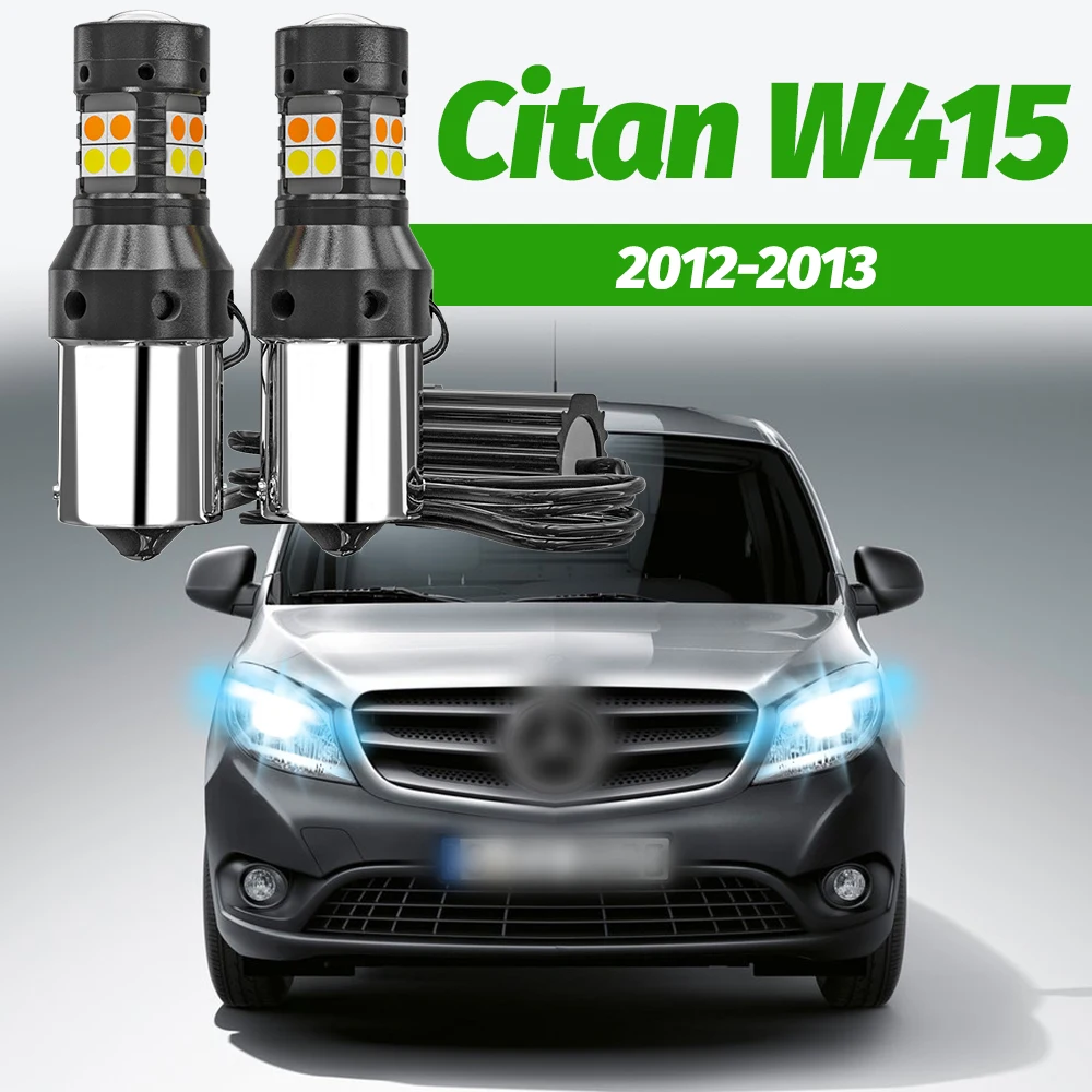 2 Stück Dual-Mode-Blinker + Tagfahrlicht-Zubehör LED DRL für Mercedes Benz Citan W415 2012–2013