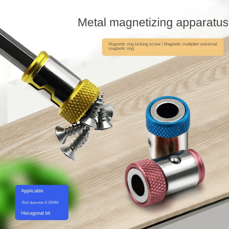 

Universal Non-Slip Magnetic Ring Bit Magnetizing Apparatus Screwdriver Head Magnetizing Apparatus Magnetic Suction Screw Ring