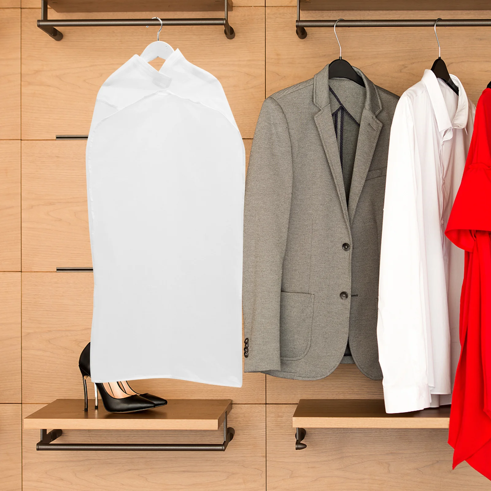 

Coat Storage Bag Clothing Bags Hanging for Clothes Garment Covers Rack PEVA Suit