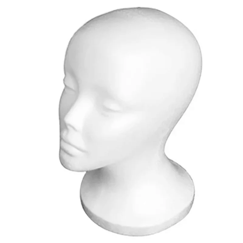 Female Head Model Wig Hair Hat Display Styrofoam Foam Mannequin Manikin New