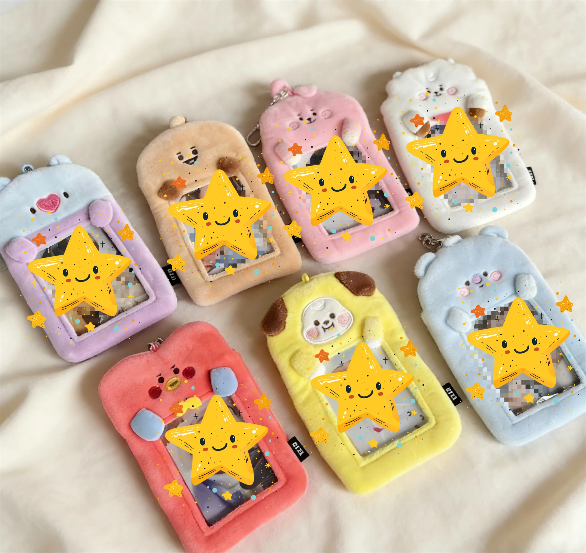 Acessórios de Ídolos Kpop BT21 TATA COOKY CHIMMY KOYA MANG RJ SHOOKY: Bastão de Apoio, Abajur e Suporte para Cartão de Foto de Ídolos Coreanos