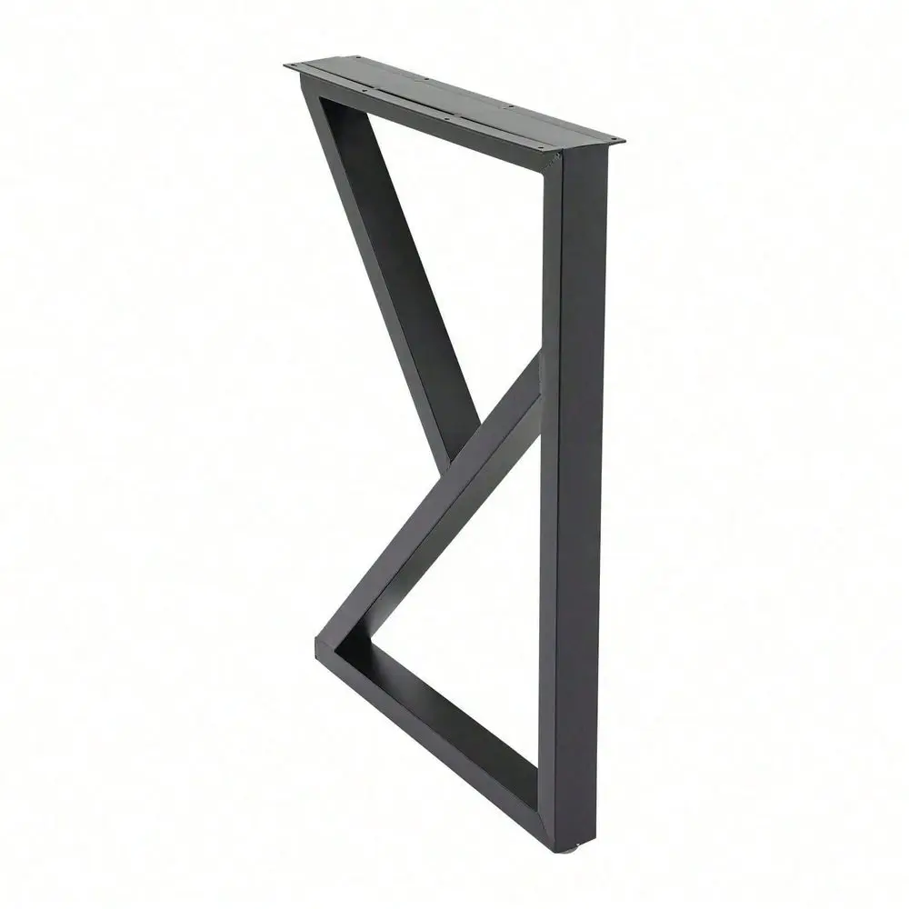 

Of 2 KShaped Metal Table Legs For DIY Furniture, HighQuality Iron With Adjustable Pads, Modern Industrial Style, Supports Up To
