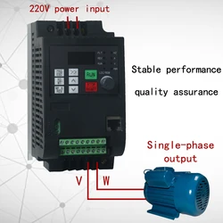 Inversor VFD, convertidor de frecuencia 1ph, entrada de 220V y salida de 220V, Control de velocidad del motor monofásico, 1,5 kW/2,2 kW