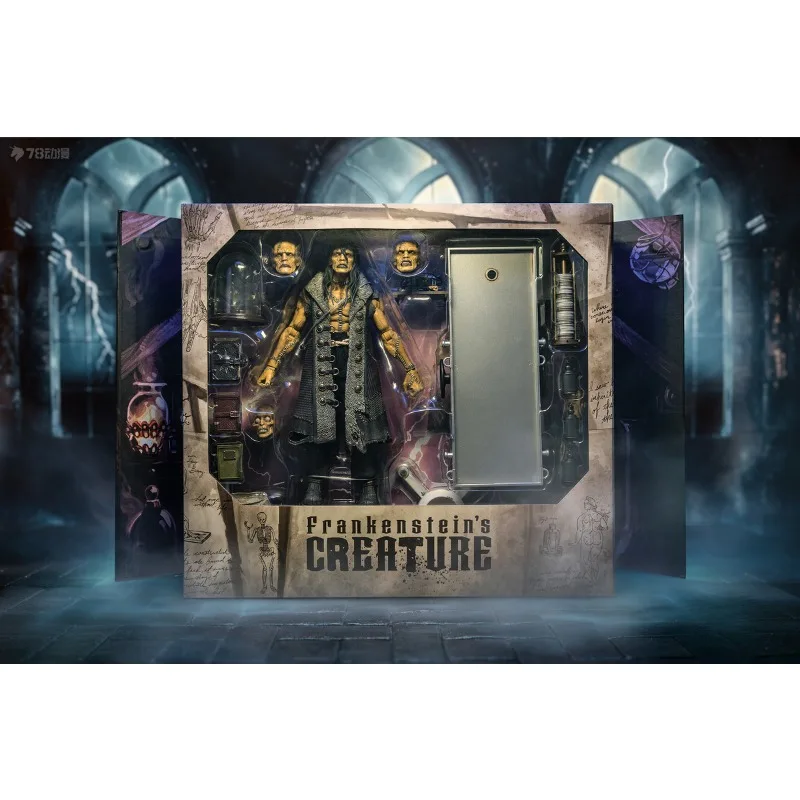 Quatro cavaleiros estúdios genuíno figura obscura série frankenstein e o espírito de natal do passado: um brinquedo modelo móvel