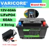 VariCore 12V/12.8V 60AH LiFePO4 배터리 리튬 전원 배터리 인버터 자동차 라이터 태양풍 + 14.6V 충전기 용 6000 사이클 1