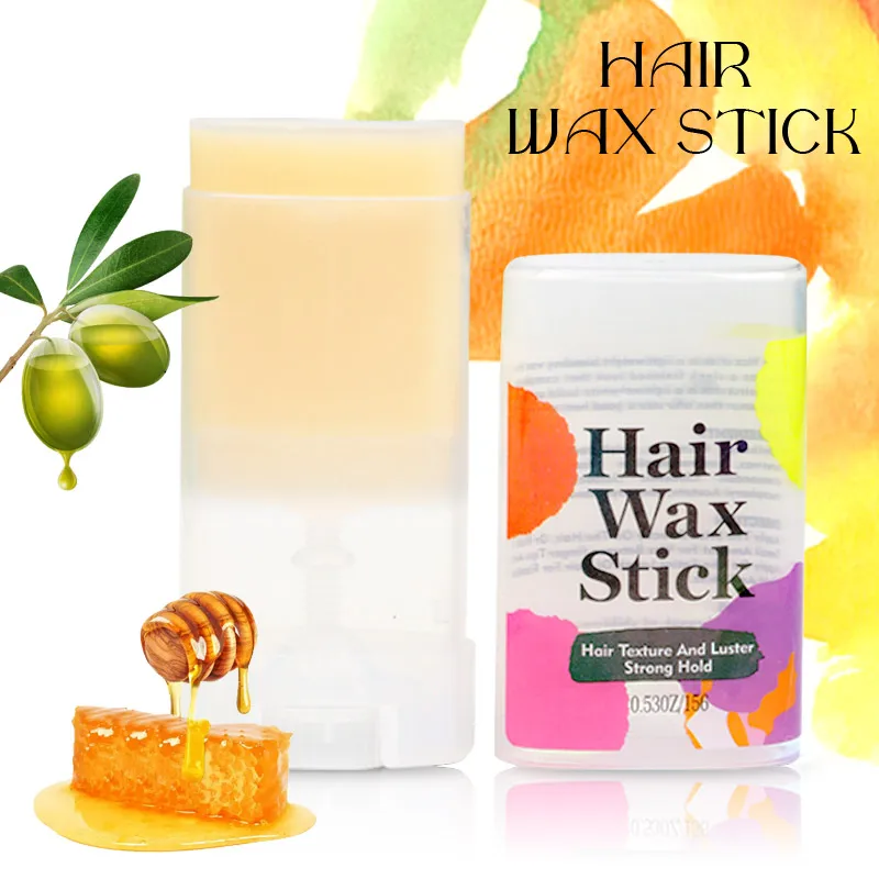 Hair Wax Stick For Fly Aways Frizzy Hair Portable Hair Styling Pomade Stick 1Pcs Travel Size Slick Back Baby Hairs Edge Control