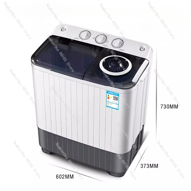 Double-Tube Washing Machine Semi-automatic 4.5kg Large Capacity Twin-Tub Cylinder Drum Mini Household Small