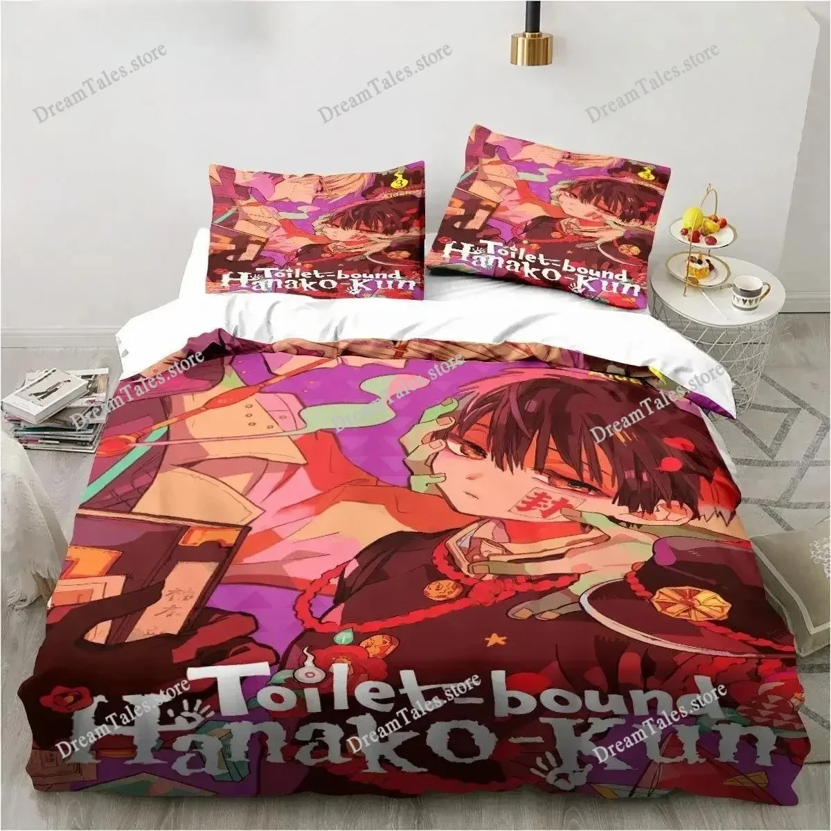 The Amazing World Toilet-Bound Hanako-kun Cartoon Poster Sheets Quilt Covers Bedding Dormitory Sheets Bedding Set Luxury Gift741