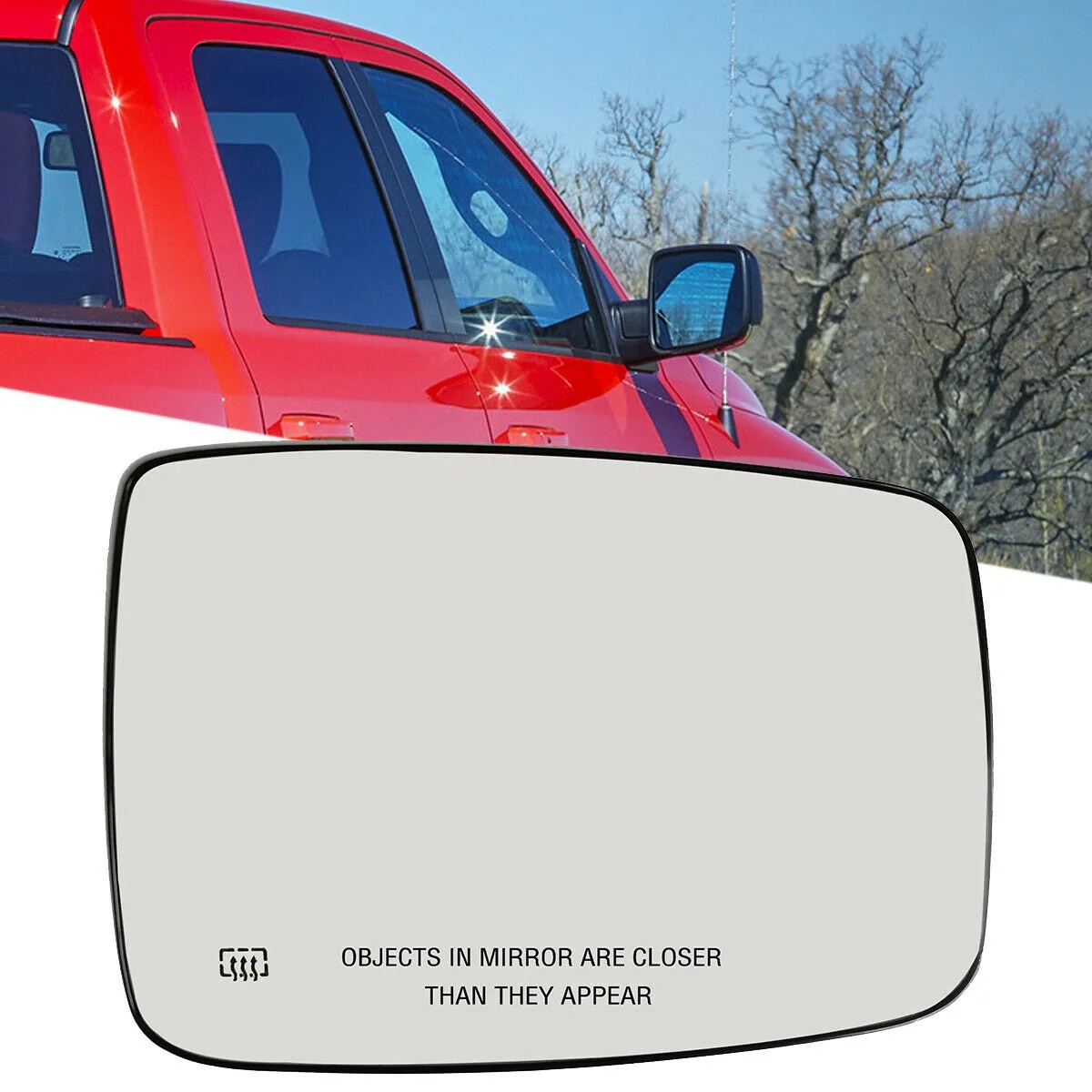 Exterior Driver Right Side Power Heated Mirror Glass for Ram 1500 2009-2019 2500 2012-2019 68079363AA