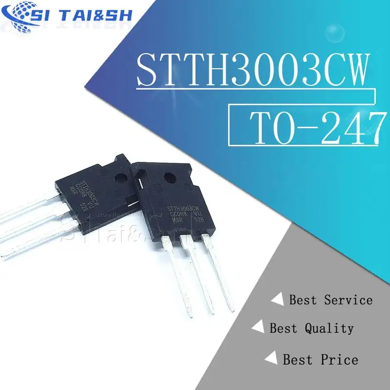 5pcs STTH6003CW TO-247 STTH6003 300V 60A STTH3003CW STTH3003 STTH60P03SW STTH60P03 STTH40P03S STTH60RL03CW STTH30W02CW