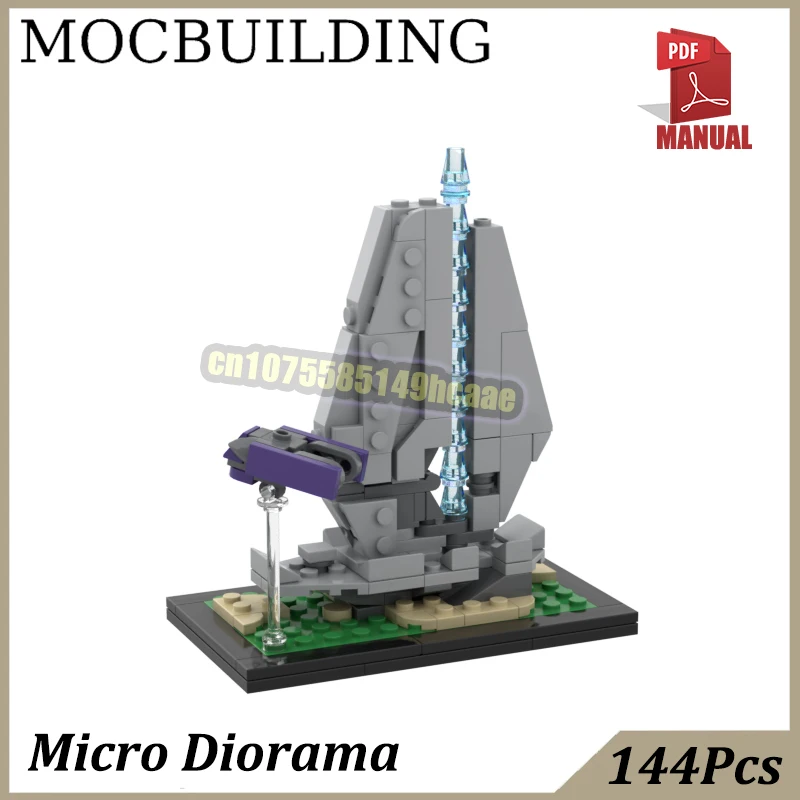 Beam Emittered Diorama Galaxy Tower Bricks Model MOC Building Beacon Blocks Haloed Construction Toy for Boys Girls