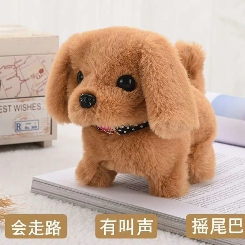 Fashionable children's plush robots, interactive puppies, barking sounds, simulated puppy tails, walking huts, plush toys.