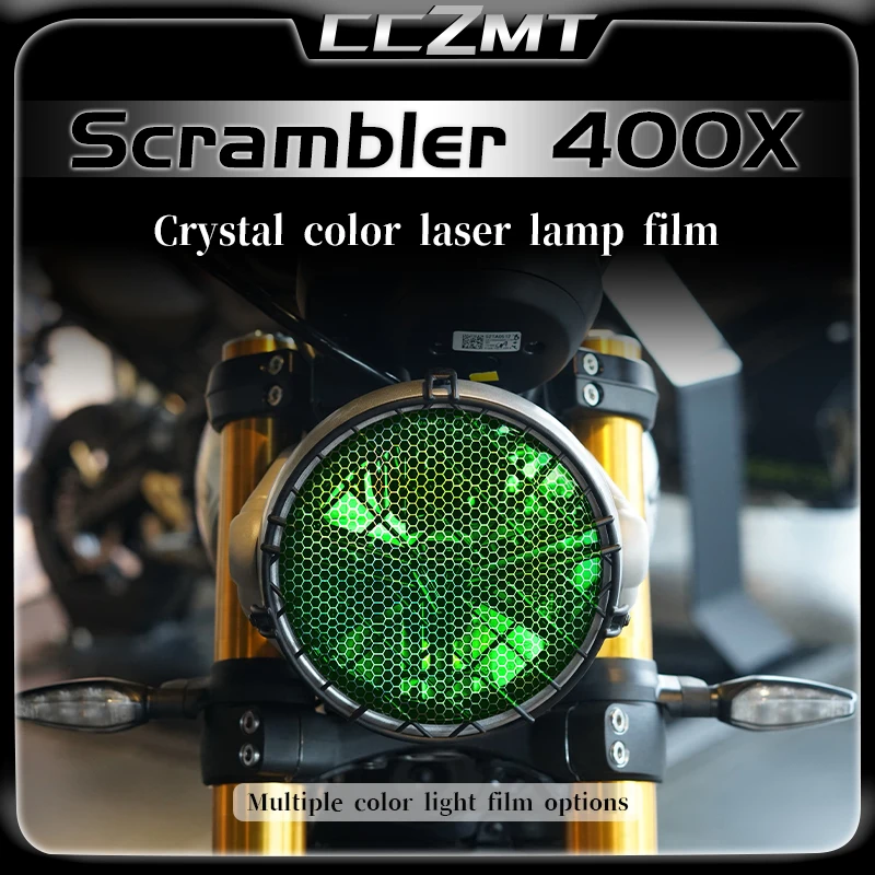 

For Triumph Scrambler 400X SCRAMBLER 400 X 2024 Headlight taillight film honeycomb laser light film modification accessories