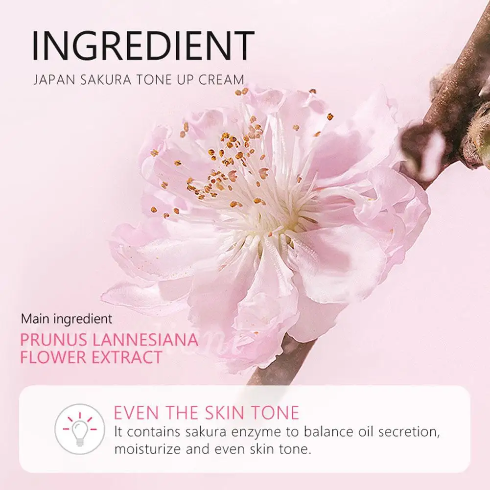 Sakura Lazy Cream Lightening Nourishing Brightening Skin Tone Natural Makeup Moisturzing Facial Cream