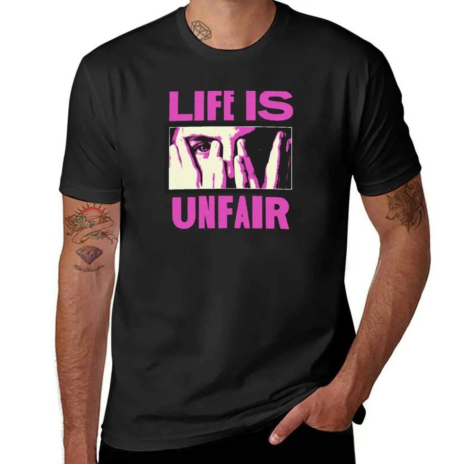 

Life is Unfair T-Shirt basketball graphic tees boys whites cotton graphic tees summer top men t shirts high quality