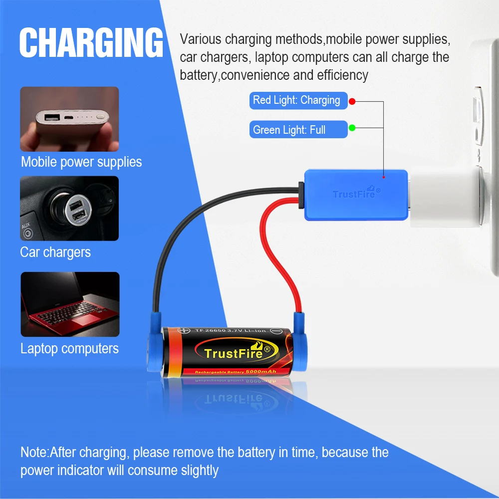 TrustFire 18650 Magnetic Lithium Battery Charger UC10 for 14500 16340 26650 21700 Li ion Batteries Power Bank Charging For Phone