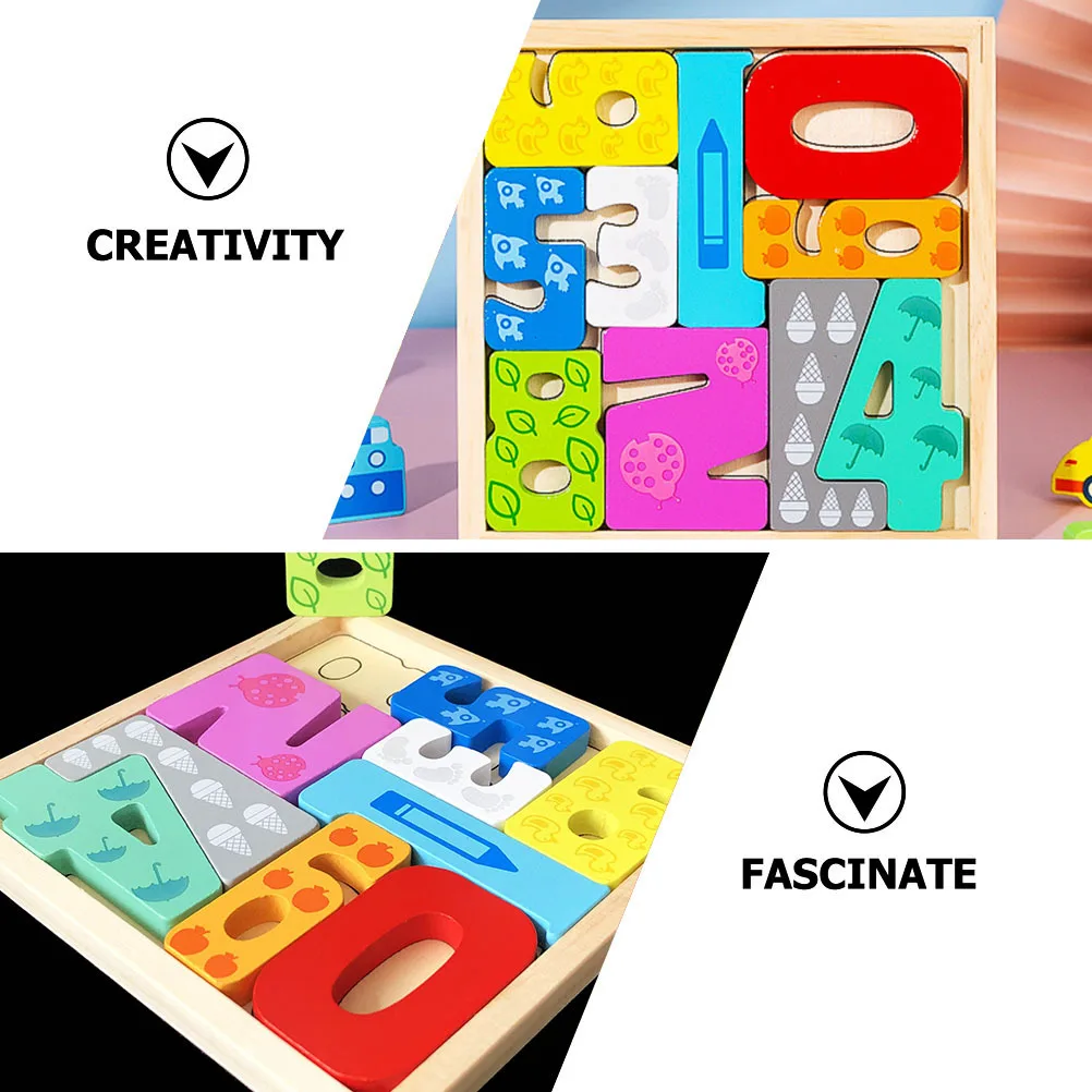 3D Puzzle For Kids Wooden Toddler Interactive Learning Game Wear-Resistant Educational Puzzle Smooth Edges Safe For