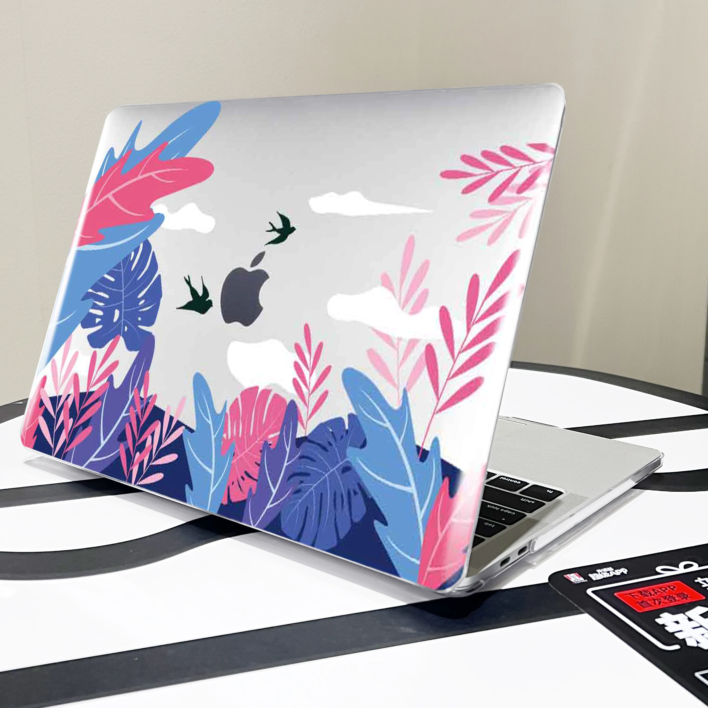 Red flower Laptop Case For Macbook M1 M2 Air 13 15 2023 Pro 14.2 16.2 inchA2681A2179A2337A2338A2442A2289 Touch bar/ID cover