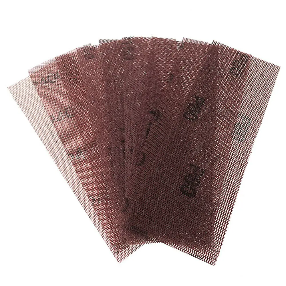 70x198mm Schleif Schleifpapier Auto Net Mesh Schleifen Discs Staub Kostenloser Anti-blocking Haken Schleife 80-1000 Grit Trockenen Schleifen Polieren