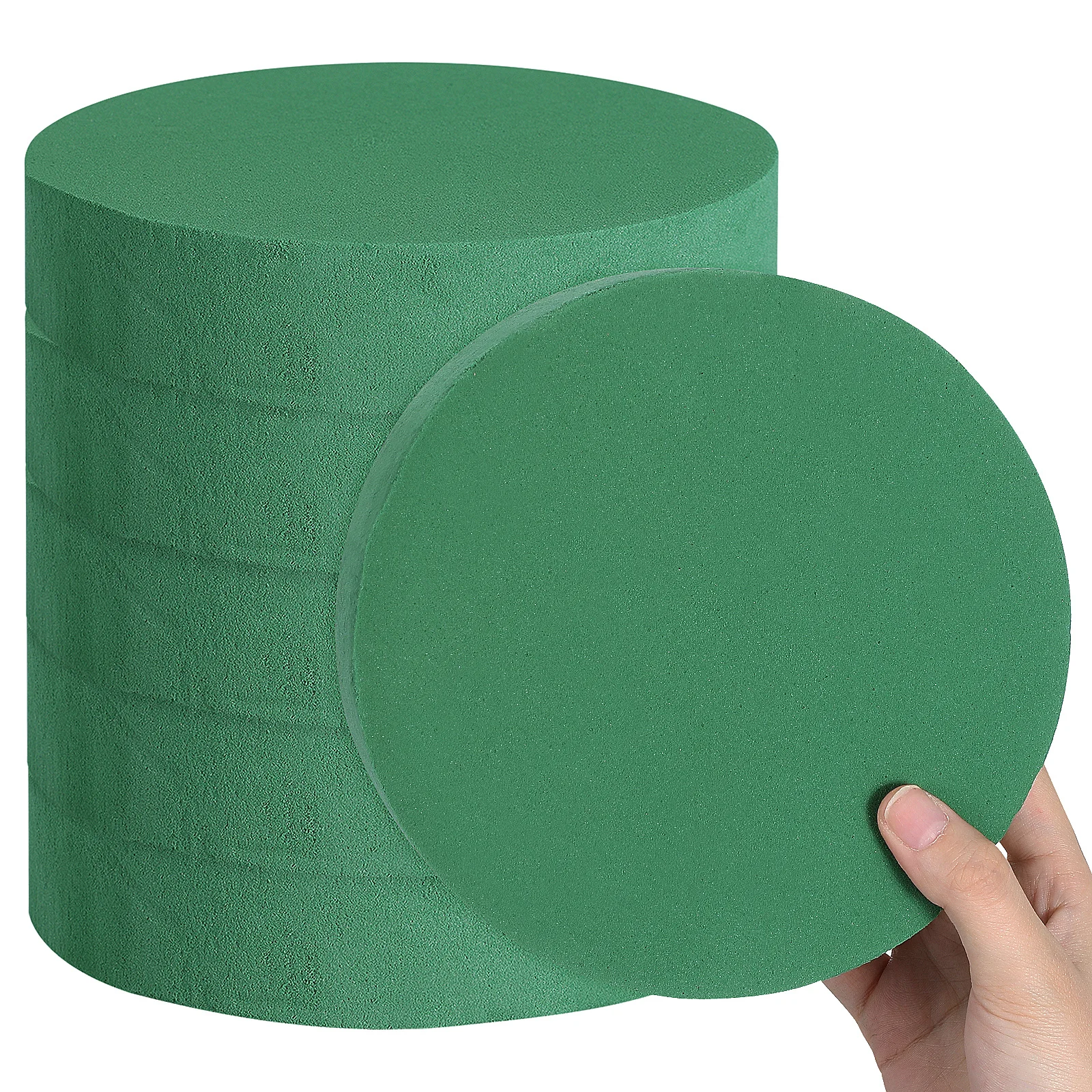 

6Pcs Floral Foam Round Large Easy Use Wet Dry Flower Mud for Wedding Party Floral Decoration Dry Foam Blocks