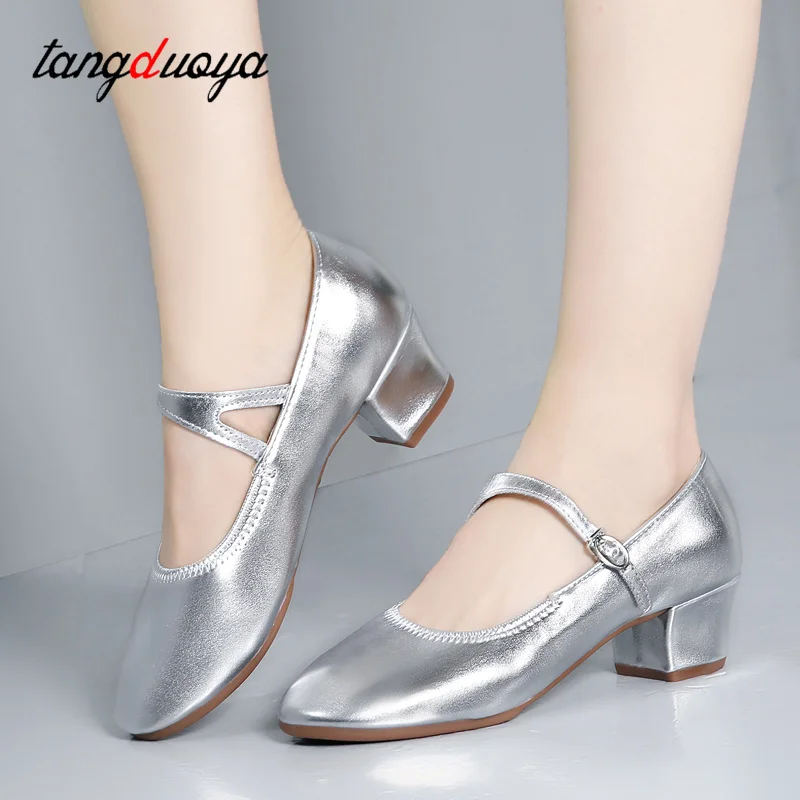 Buty damskie dla dziewczynek Damskie buty do tańca towarzyskiego latynoskiego Buty do tańca nowoczesnego Salsa Tango Jazz Buty treningowe Buty codzienne 4cm Obcas