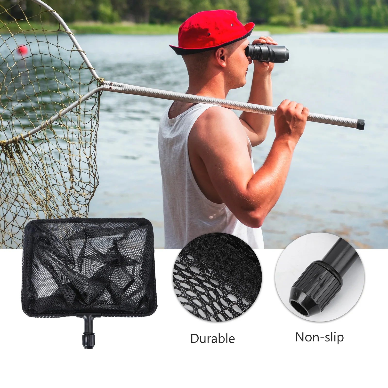 

Retractable Fishing Net Large Scale Tank Accessories Carp Pond Dipping Swimming Pool Telescopic Fishing Net Durable Nylon Mesh